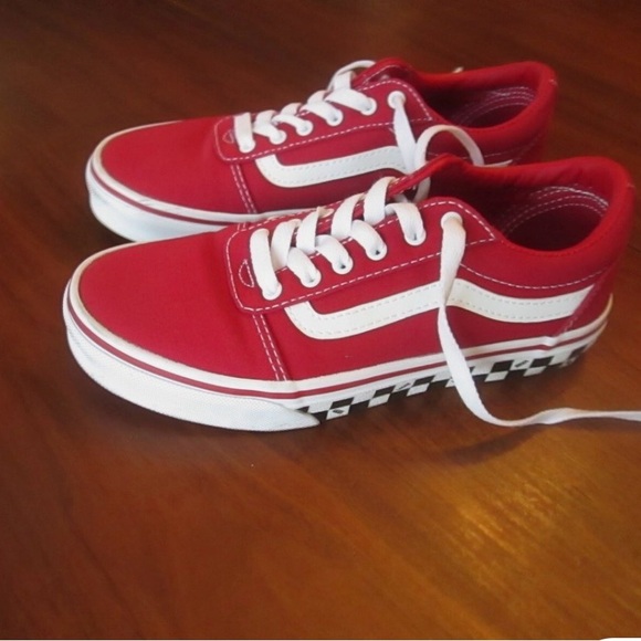 Vans Other - Vans Kids Red and White Sneakers
